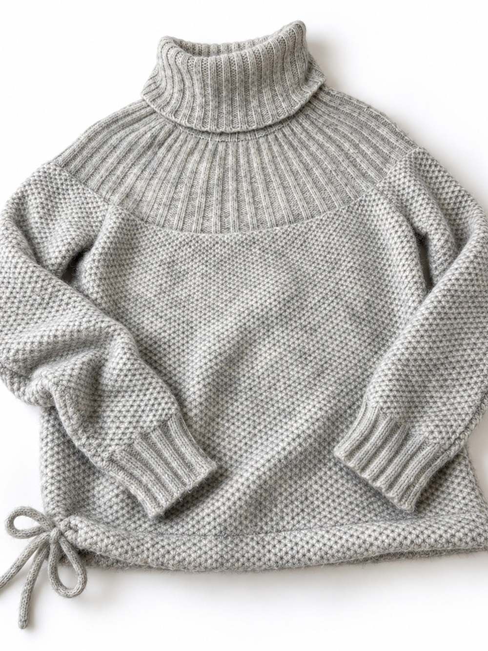 Madewell Light Gray Ribbed Cowl Neck Sweater xxs